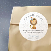 Vier het met een brul! Boy's Lion Verjaardag Ronde Sticker