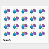 Vier het met Kerstversiering Ronde Sticker (Vel)