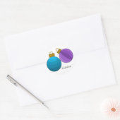 Vier het met Kerstversiering Ronde Sticker (Envelop)