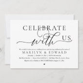 Vier het met ons, Bruilofts diner voor intimi Kaart (Voorkant)