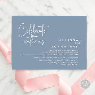 Vier het met ons, Bruiloftsreceptie Cash Bar Kaart
