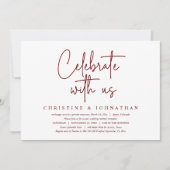 Vier het met ons, Feest na de bruiloft Kaart (Voorkant)