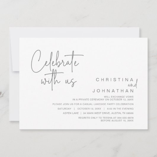 Vier het met ons, Feest na de trouwerij in Kaart (Voorkant)