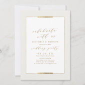 Vier het met ons! Ingelijste Elegantie Eenvoudige  Kaart (Voorkant)