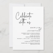 Vier het met ons, Intieme huwelijksdinerfeest Kaart (Voorkant)