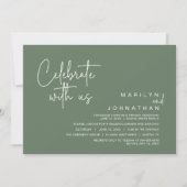 Vier het met ons, Intieme Trouw Dinner Feest Kaart (Voorkant)