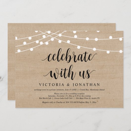 Vier het met ons, Lichtslinger, Trouwontsnapping Kaart (Voorkant / Achterkant)