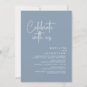 Vier het met ons, Modern Wedding Reception Party Kaart (Voorkant)
