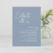 Vier het met ons, Modern Wedding Reception Party Kaart (Staand voorkant)