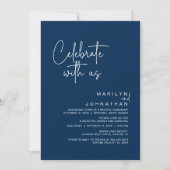 Vier het met ons, Modern Wedding Reception Party Kaart (Voorkant)