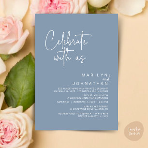Vier het met ons, Modern Wedding Reception Party Kaart
