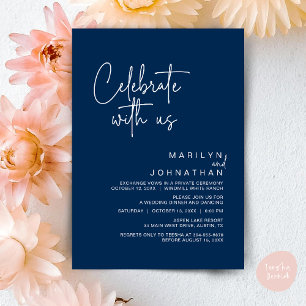 Vier het met ons, Modern Wedding Reception Party Kaart