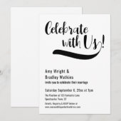 "Vier het met ons!" Ontvangst na de bruiloft Kaart (Voorkant / Achterkant)