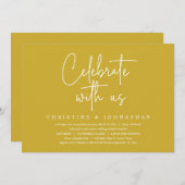 Vier het met ons, Post-huwelijk Elopement-feest I Kaart (Voorkant / Achterkant)