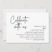 Vier het met ons, Post Trouw Elopement Feestje Kaart (Voorkant)