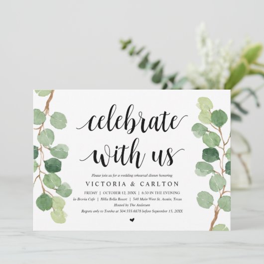 Vier het met ons, Proefhuwelijkdiner Kaart (Staand voorkant)