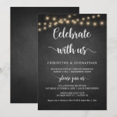 Vier het met ons, Rustieke Elopement Feest Uitnodi Kaart (Voorkant / Achterkant)