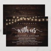 Vier het met ons, Rustige Trouw Elopement Kaart (Voorkant / Achterkant)