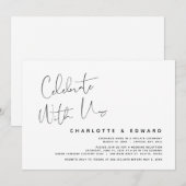 Vier het met ons, Uitnodiging Bruiloft Elopement F (Voorkant / Achterkant)