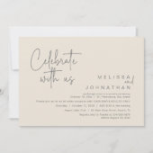 Vier het met ons, Wedding Receptie Cash Bar Kaart (Voorkant)