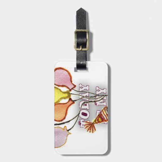 Vier het met onze speelse verjaardagsgroet Happy Bagagelabel (Voorkant verticaal)