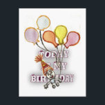Vier het met onze speelse verjaardagsgroet Happy Briefkaart<br><div class="desc">Vier het met onze speelse verjaardagsgroet: Happy Birthday Broer. Maak de speciale dag van je broer nog leuker met onze speelse verjaardagsgroet: Happy Birthday Bro! Dit grillige ontwerp is voorzien van een grappig stripfiguur met kleurrijke ballonnen, die perfect de vreugde en het gelach van verjaardagsvieringen vastleggen. Waarom kiezen voor een...</div>