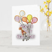 Vier het met onze speelse verjaardagsgroet Happy Kaart (Gele Bloem)