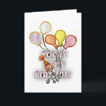 Vier het met onze speelse verjaardagsgroet Happy Kaart<br><div class="desc">Vier het met onze speelse verjaardagsgroet: Happy Birthday Broer. Maak de speciale dag van je broer nog leuker met onze speelse verjaardagsgroet: Happy Birthday Bro! Dit grillige ontwerp is voorzien van een grappig stripfiguur met kleurrijke ballonnen, die perfect de vreugde en het gelach van verjaardagsvieringen vastleggen. Waarom kiezen voor een...</div>