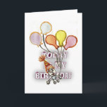 Vier het met onze speelse verjaardagsgroet Happy Kaart<br><div class="desc">Vier het met onze speelse verjaardagsgroet: Happy Birthday Broer. Maak de speciale dag van je broer nog leuker met onze speelse verjaardagsgroet: Happy Birthday Bro! Dit grillige ontwerp is voorzien van een grappig stripfiguur met kleurrijke ballonnen, die perfect de vreugde en het gelach van verjaardagsvieringen vastleggen. Waarom kiezen voor een...</div>