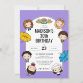 Vier het met VRIENDEN! Aangepaste Chibi Art Verjaa Kaart (Voorkant)