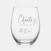 Vier het met wijnstamloos wijnglas wijnglas zonder voet (Voorkant)