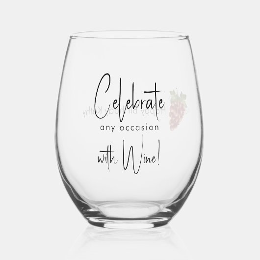 Vier het met wijnstamloos wijnglas wijnglas zonder voet (Voorkant)