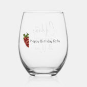 Vier het met wijnstamloos wijnglas wijnglas zonder voet (Achterkant)