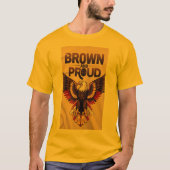Vier het Mexicaanse erfgoed met onze 'Brown and Pr T-shirt (Voorkant)