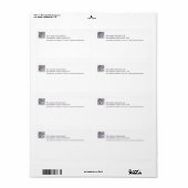 Vier het Monogram Avery Verzendlabel van het Net (Full Sheet)