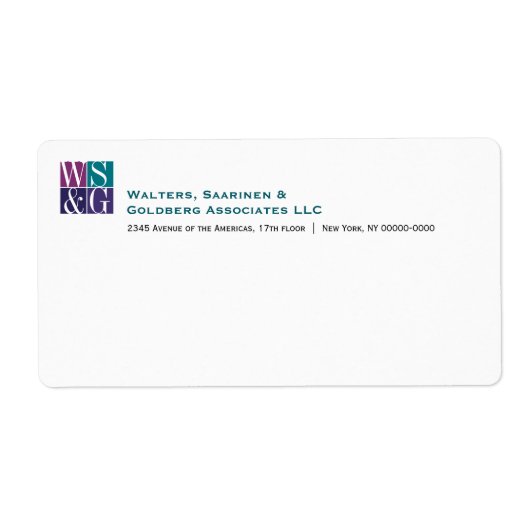 Vier het Monogram Avery Verzendlabel van het Net (Voorkant)