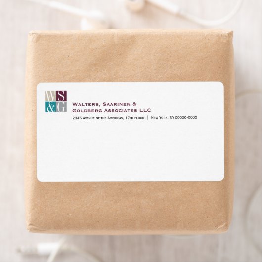 Vier het Monogram Avery Verzendlabel van het Net (Insitu)