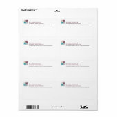 Vier het Monogram Avery Verzendlabel van het Net (Full Sheet)