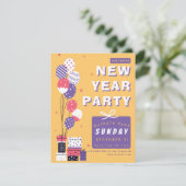 Vier het nieuwe jaar in stijl kaart (Staand voorkant)
