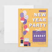 Vier het nieuwe jaar in stijl kaart (Voorkant / Achterkant)