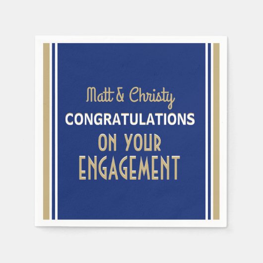 Vier het! Op maat gemaakte verlovingsfeest servett Servet (Voorkant)