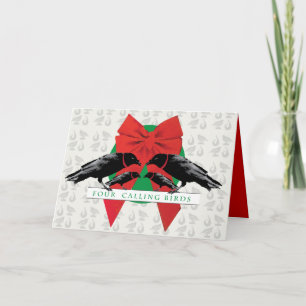 Vier het roepen van Vogels Feestdagen Kaart