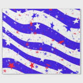 Vier het rood-wit en blauw cadeaupapier (Vlak)