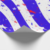 Vier het rood-wit en blauw cadeaupapier (Hoek)