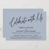 Vier het samen met ons Elegant handschrift Stofbla Kaart (Voorkant / Achterkant)