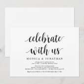 Vier het samen met ons, Moderne Rustieke Trouw Elo Kaart (Voorkant / Achterkant)