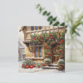 Vier het seizoen in stijl feestdagenkaart (Staand voorkant)