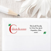 Vier het seizoen | Rood wit adreslabel Etiket (Insitu)