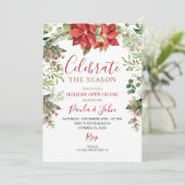 Vier het Seizoen Vakantie Partij Kerstmis Kaart (Staand voorkant)