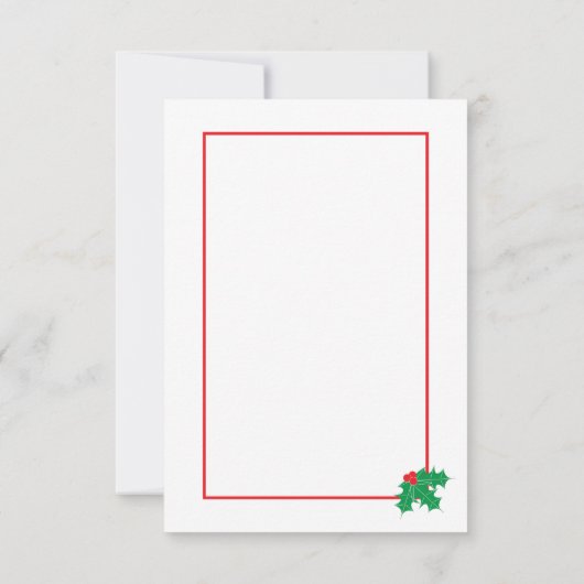 Vier het seizoen wit op rood bedankkaart (Achterkant)